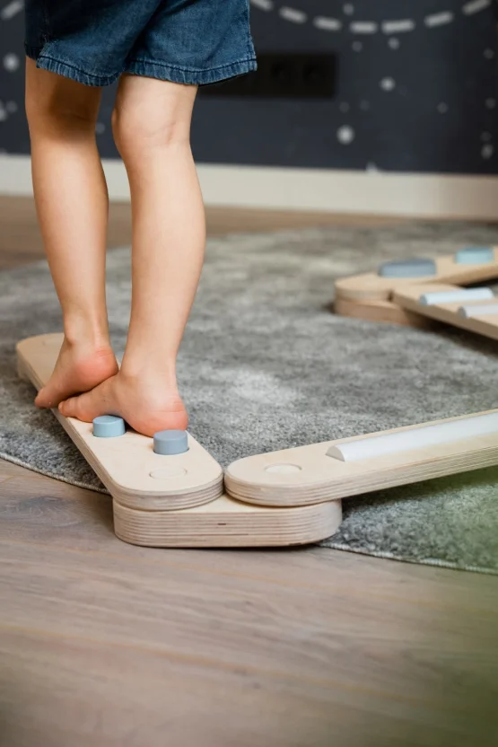 Blue 4 balance beam set