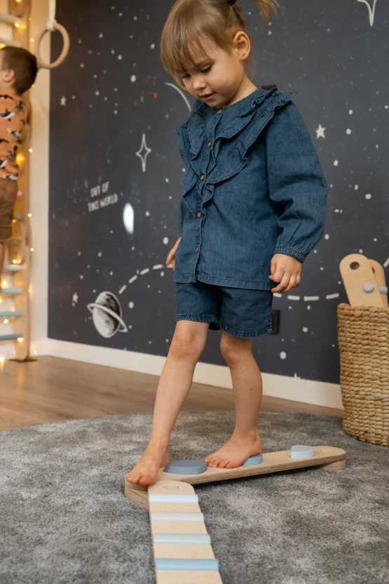 Blue 4 balance beam set