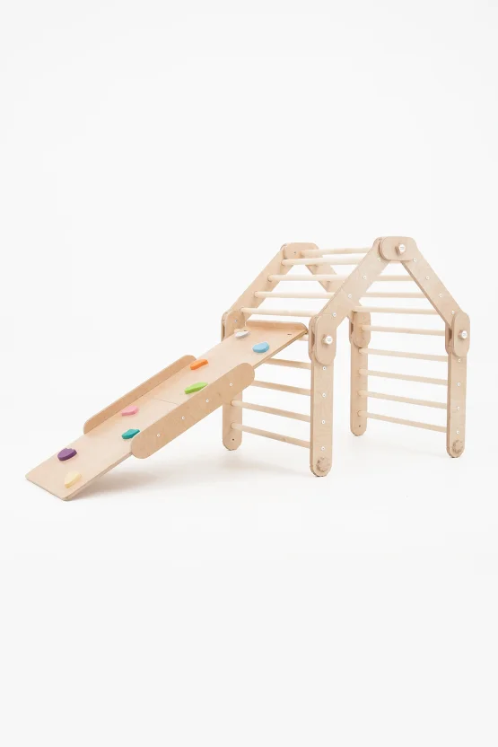 Climber & colored stone ramp