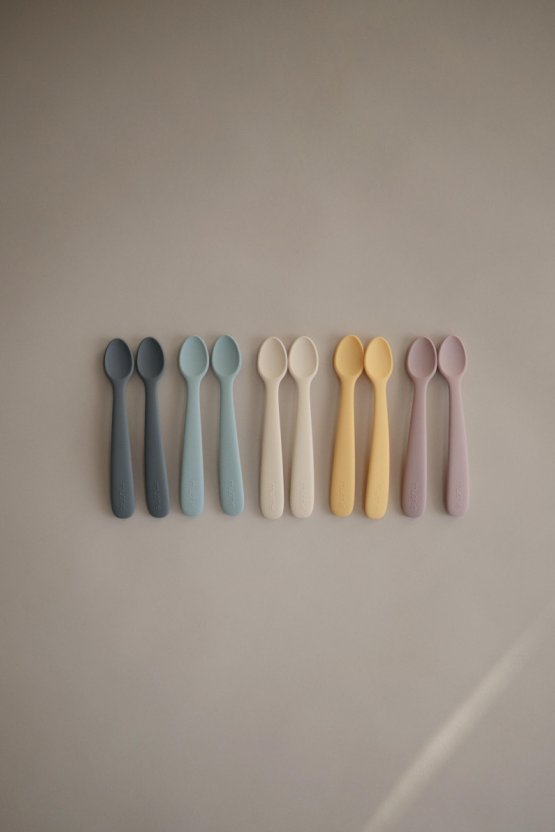 Silicone Feeding Spoons 2-Pack - Daffodil