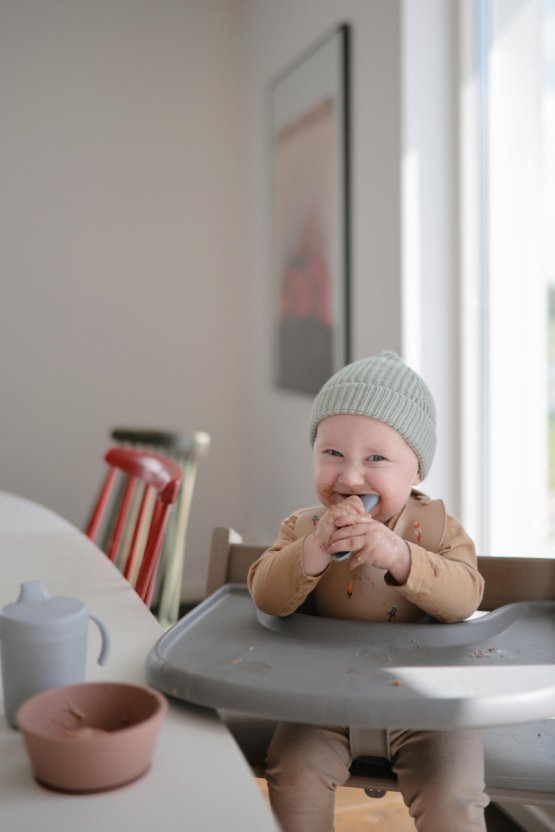 Silicone Toddler Starter Spoons 2-Pack - Natural/Shifting Sand