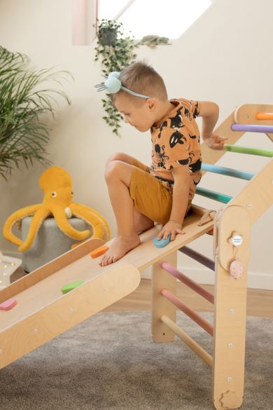 Image of Colored Climber & stone ramp