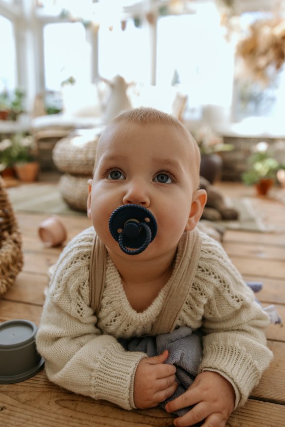 FRIGG Rope Silicone Pacifier - Dark Navy (0-6 months)